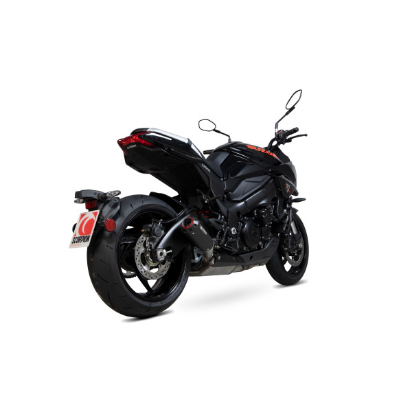 Scorpion Exhaust Suzuki GSX-S 1000 Katana 2019 - 2021 Red Power Slip-on Black Ceramic Coated Sleeve